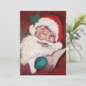 Santa Winking Feiertagskarte (Stehend Vorderseite)