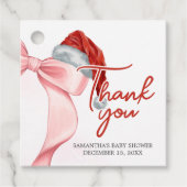 Santa Winter Baby Duschplatz Geschenkanhänger (Vorderseite)