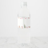 Santa Winter Christmas Birthday Party Wasserflaschenetikett (Rückseite)