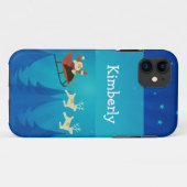 Santa Winter Scene CM iPhone 5 BT ID Case (Rückseite (Horizontal))
