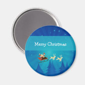 Santa Winter Scene Magnet (Vorderseite/Rückseite)