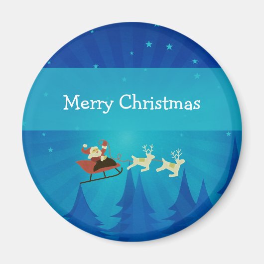 Santa Winter Scene Magnet (Vorne)