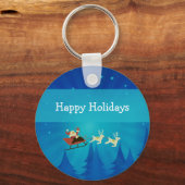 Santa Winter Scene Schlüsselanhänger (Vorderseite)