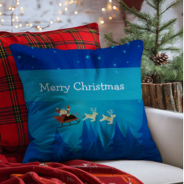 Santa Winter Szene Pillow Kissen