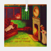 Santa wird nicht erwarten, uns zu sehen Ornament Aus Glas (Rückseite)