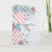 Santa Wishes you a Star Spangled Holiday Karte (Rückseite)