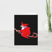 Santa Witch Candy Cane Christmas Santa Hat Funny C Karte (Vorderseite)
