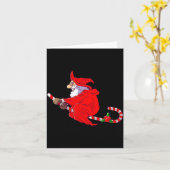 Santa Witch Candy Cane Christmas Santa Hat Funny C Karte (Gelbe Blume)