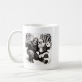 Santa With Bigfoot Christmas Lights Funny Sasquatc Kaffeetasse (Links)