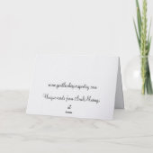 Santa With Gingerbread Man Christmas Card Karte (Rückseite)