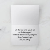 Santa With Gingerbread Man Christmas Card Karte (Innenseite)