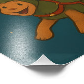 Santa with joyous pups and elves! fotodruck (Ecke)