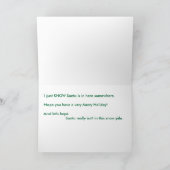 Santa - Wo ist er?? Feiertagskarte (Innenseite)