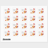 Santa Wonders Naughty oder Nice? Quadratischer Aufkleber (Blatt)