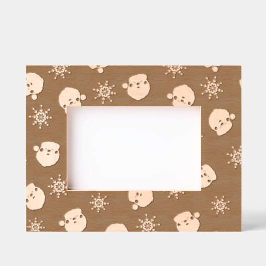 Santa Wooden Geätzte Rahmen (Vorderseite)