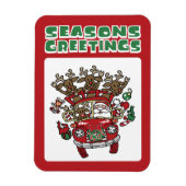 Santa Woody und sein Weihnachtsmann-Cartoon Magnet (Vertikal)