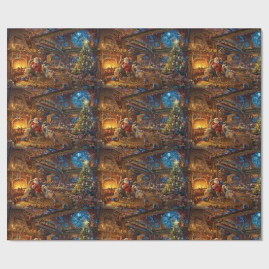 Santa-Workshop Geschenkpapier (Flach)