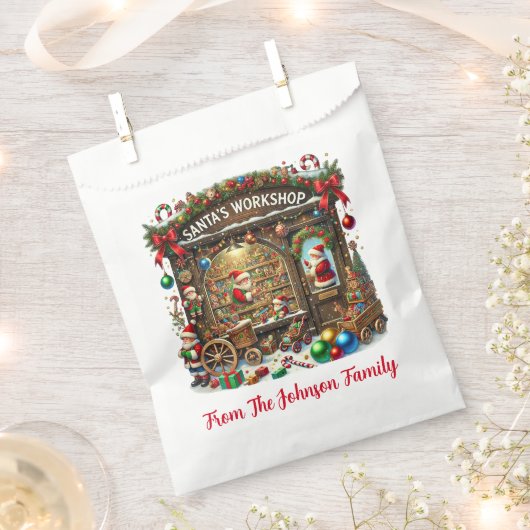 Santa-Workshop Geschenktütchen (Ausgeschnitten)