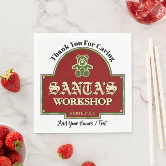 Santa-Workshop Napkins Serviette (Beispiel)
