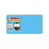 Santa Workshop Pinguin Adressaufkleber (Vorne)