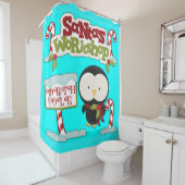 Santa Workshop Pinguin Duschvorhang (Beispiel)