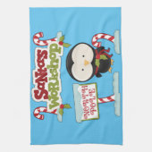 Santa Workshop Pinguin Küchentuch (Vertikal)