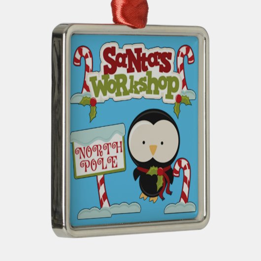 Santa Workshop Pinguin Ornament Aus Metall (Rechts)