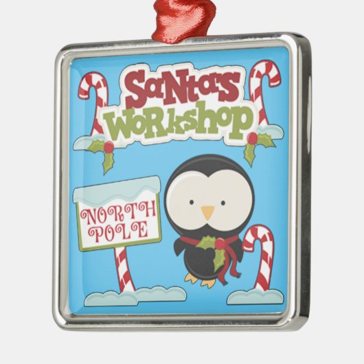 Santa Workshop Pinguin Ornament Aus Metall (Links)