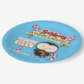 Santa Workshop Pinguin Pappteller (Schrägansicht)