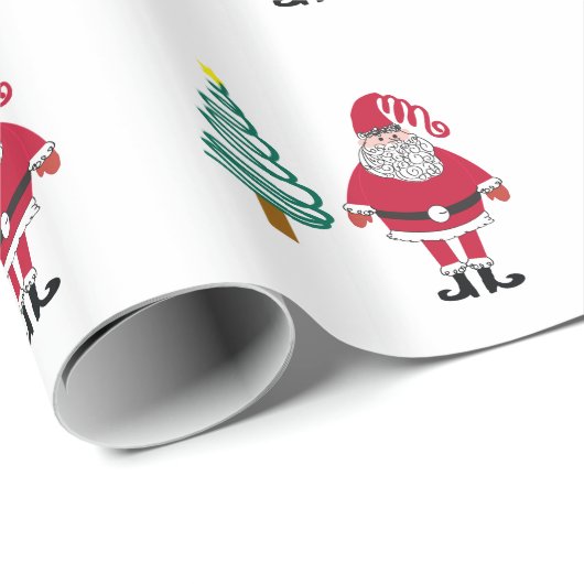 Santa Wrapping Geschenkpapier (Rolleneckpunkt)