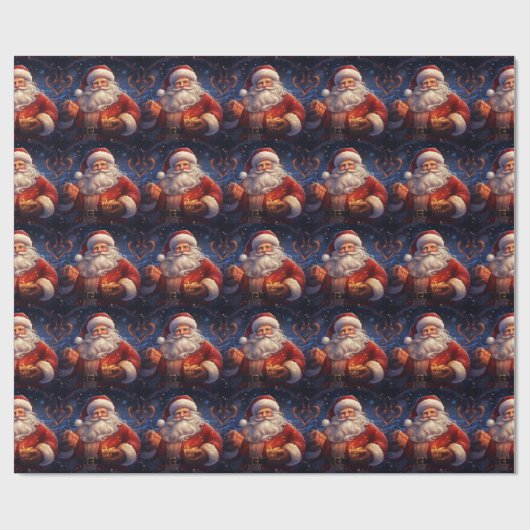 Santa Wrapping Paper Geschenkpapier (Flach)