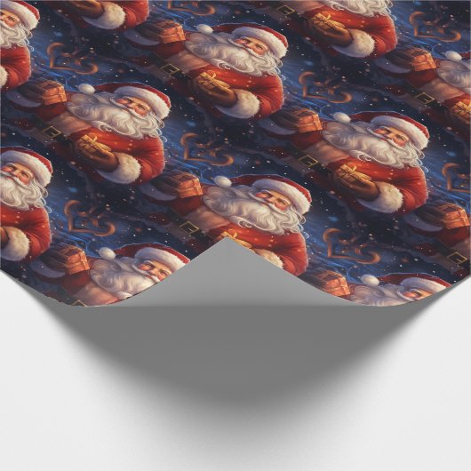Santa Wrapping Paper Geschenkpapier (Ecke)