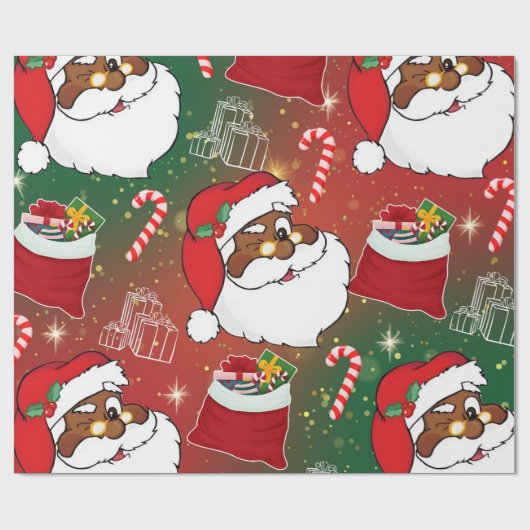 Santa Wrapping Paper Geschenkpapier (Flach)