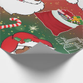 Santa Wrapping Paper Geschenkpapier (Ecke)