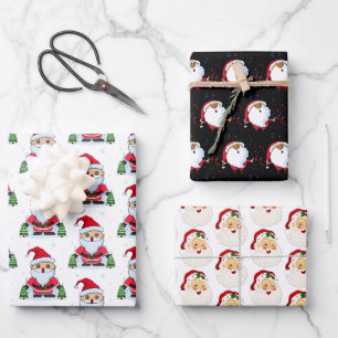 Santa Wrapping Paper Geschenkpapier Set