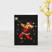 Santa Wrecking Ball Christmas Gym Fitness Humor Karte (Gelbe Blume)