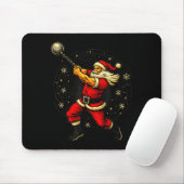 Santa Wrecking Ball Christmas Gym Fitness Humor  Mousepad (Mit Mouse)