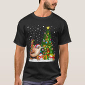 Santa Wren Bird Xmas Tree Lighting Wren Christmas  T-Shirt (Vorderseite)