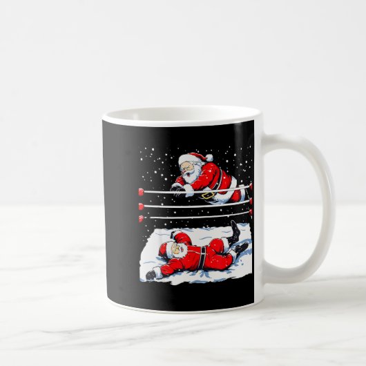 Santa Wrestling Lover Wrestler Christmas Xmas Paja Kaffeetasse (Rechts)