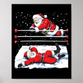 Santa Wrestling Lover Wrestler Weihnachten Weihnac Poster (Vorne)