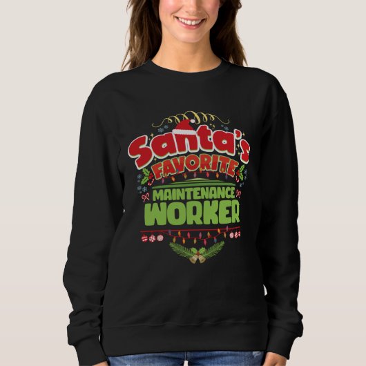 Santa Xmas Christmas For Maintenance worker Sweatshirt (Vorderseite)