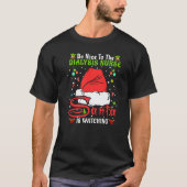 Santa Xmas Pajamas Be Nice To The Dialysis Nurse C T-Shirt (Vorderseite)