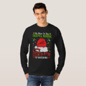 Santa Xmas Pajamas Be Nice To The Travel Nurse Chr T-Shirt (Vorne ganz)
