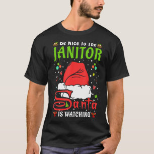 Santa Xmas Pajamas sind schön zu Janitor Christma T-Shirt