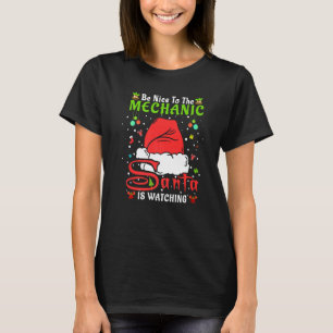 Santa Xmas Pajamas sind schön zum Mechanischen Wei T-Shirt