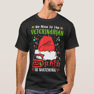 Santa Xmas Pajamas sind schön zum Tierarzt T-Shirt
