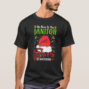Santa Xmas Pyjama Sei nett zum Hausmeister Christm T-Shirt