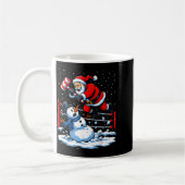 Santa Xmas Snow Lights Wrestling Funny Wrestling C Kaffeetasse (Links)