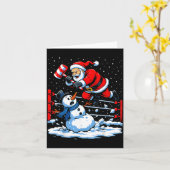 Santa Xmas Snow Lights Wrestling Funny Wrestling C Karte (Gelbe Blume)