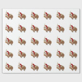 Santa Yak Geschenkpapier (Flach)